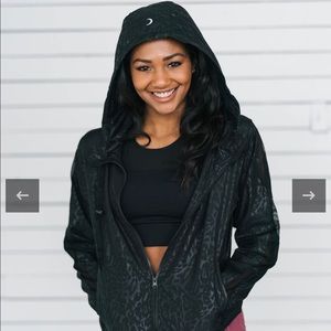 ZYIA Black Leopard Bomber Jacket - LIKE NEW!